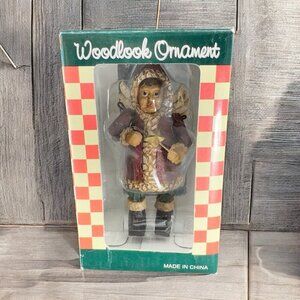 SWC Woodlook Christmas Angel Ornament Figurine Resin Figure New In Box Vintage